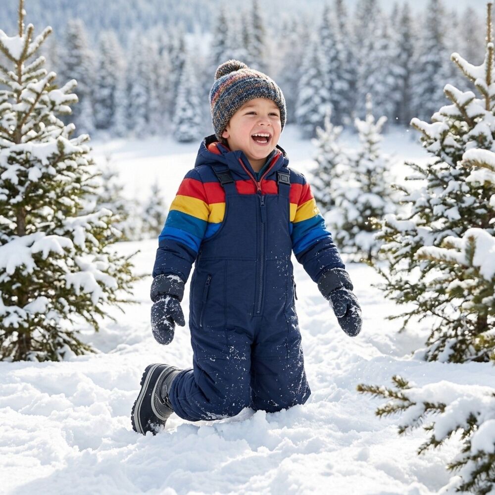 Extreme Limit Toddler Kids Navy Insulated Snow Bib Overalls Ski Pants Size 4